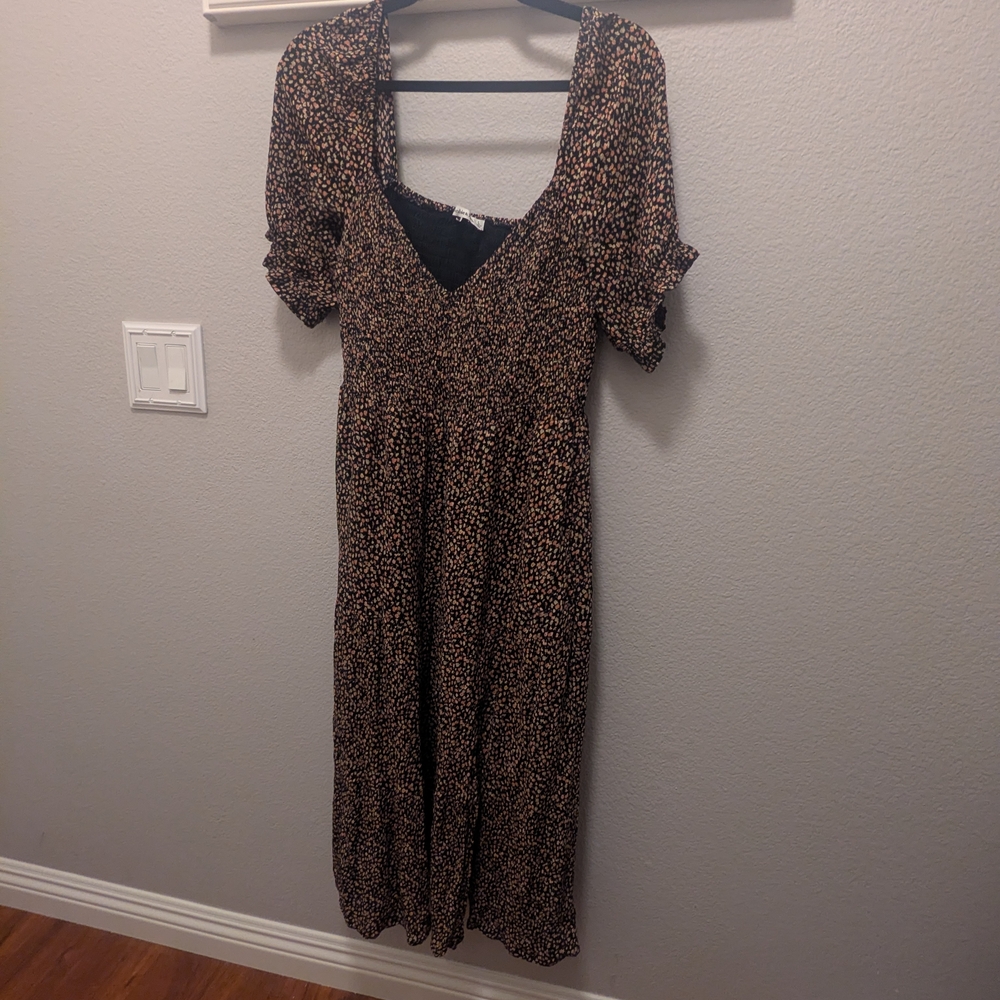 Elegant Black and Brown Women's Dress